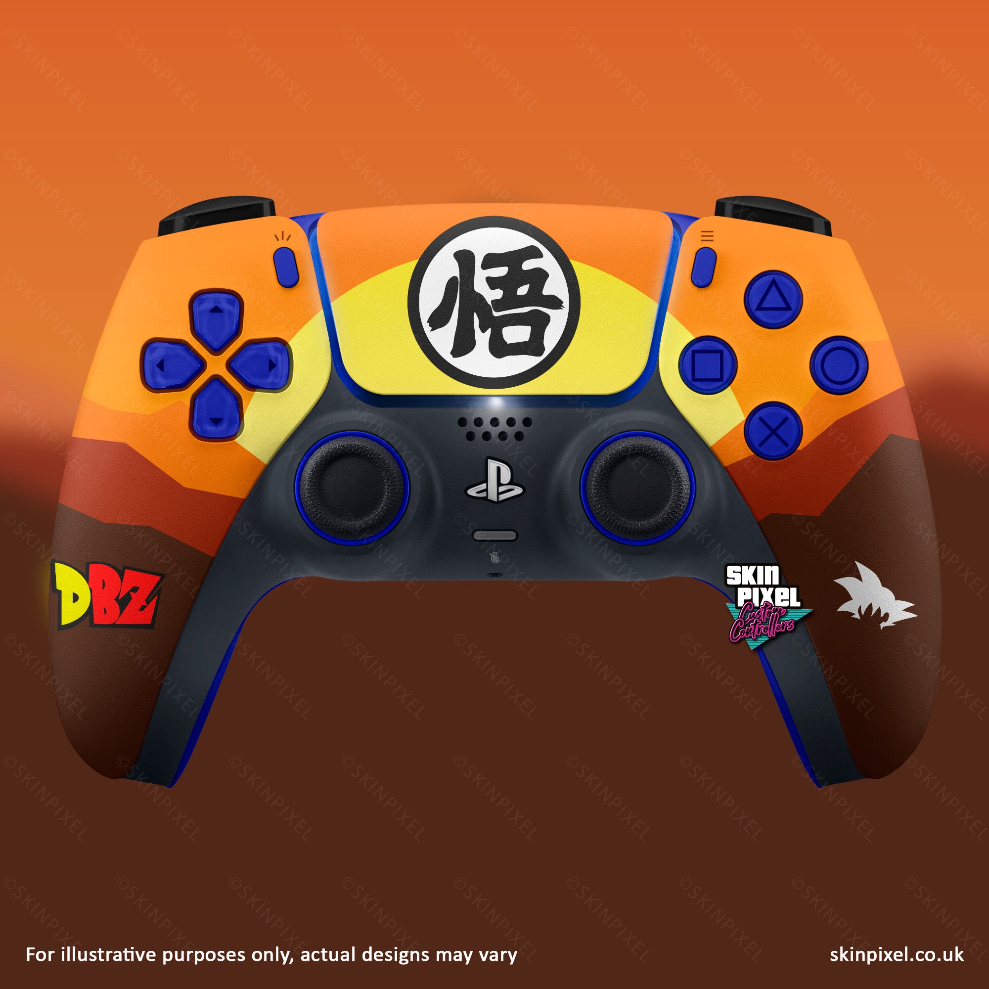 Sunset Kanji, Dragon Ball Z inspired custom DualSense Controller / DIY ...