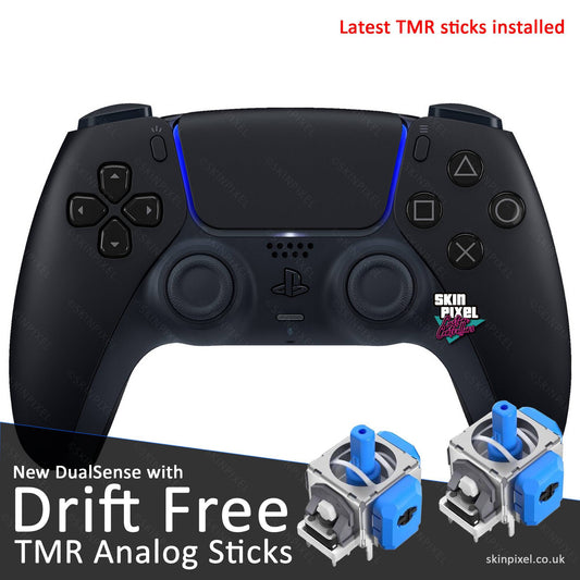 Midnight Black DualSense Upgraded With TMR Sticks + USB Cable