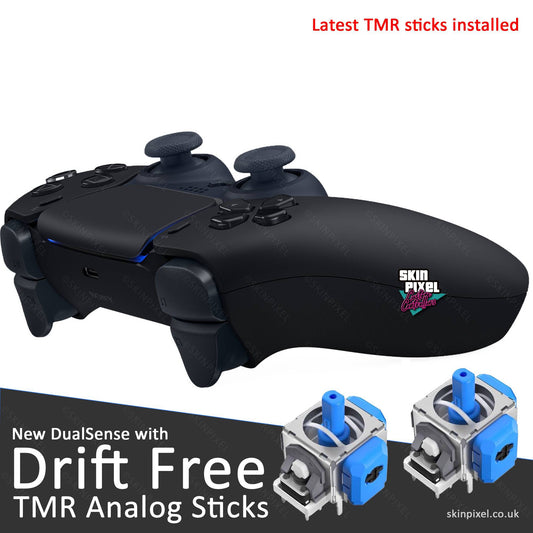 Midnight Black DualSense Upgraded With TMR Sticks + USB Cable