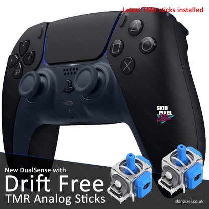Midnight Black DualSense Upgraded With TMR Sticks + USB Cable